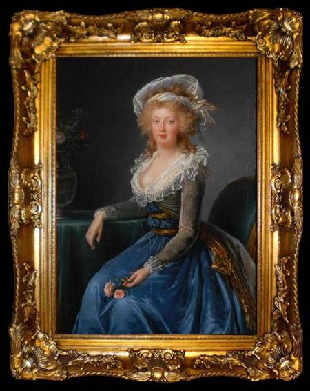 framed  Elisabeth LouiseVigee Lebrun Portrait of Maria Teresa of Naples and Sicily, ta009-2
